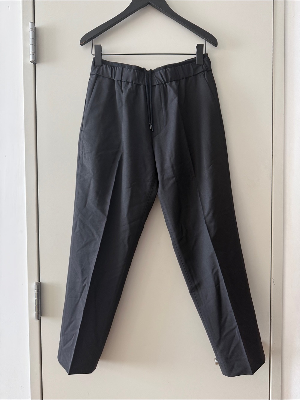 Club Monaco Black Drawstring Tailored Trousers